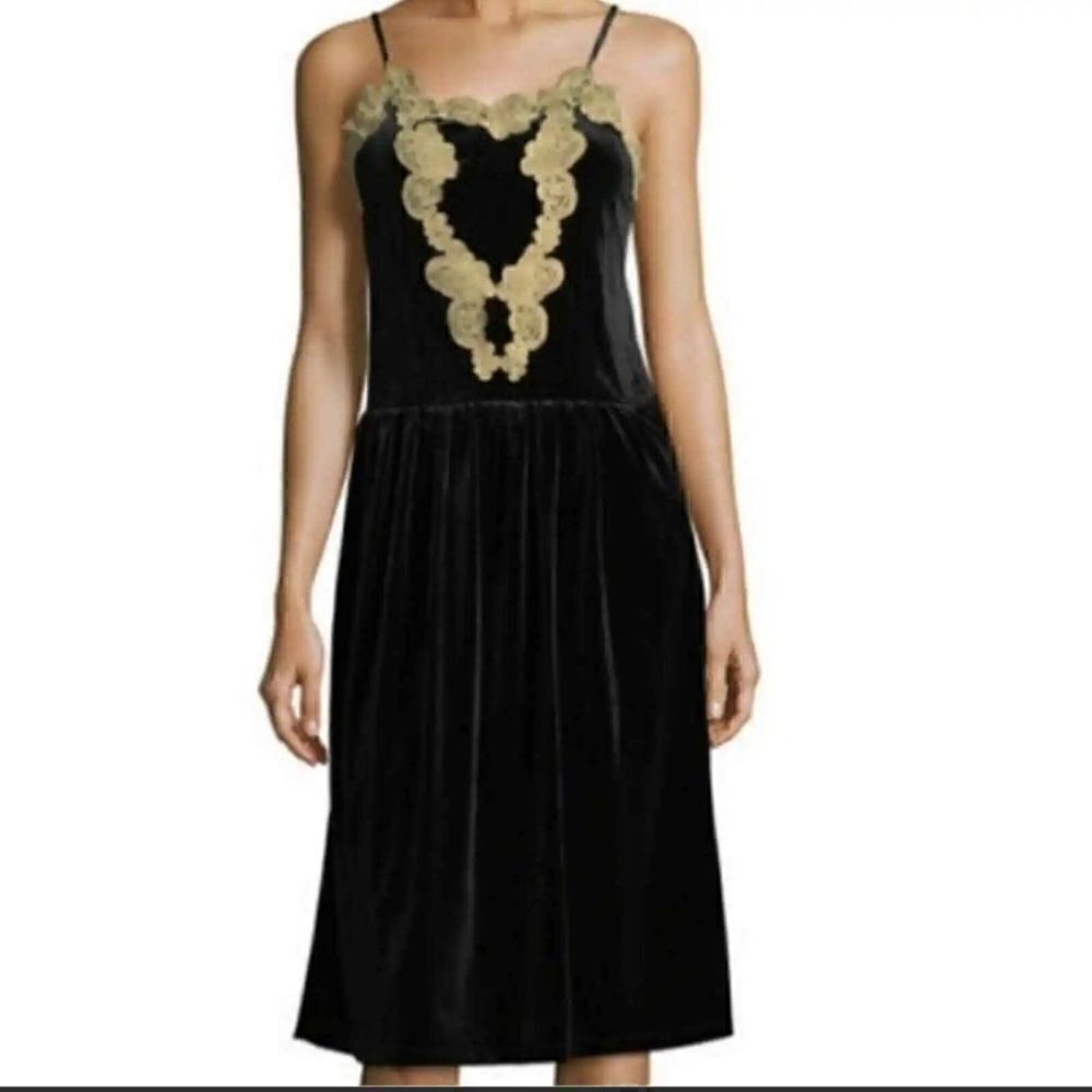 Romeo & Juliet Couture Lace Black Velvet Dress Medium